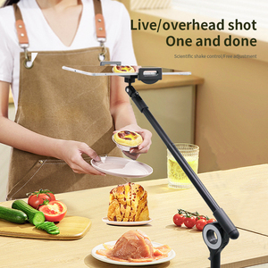 Nouveau support de téléphone suspendu 2026 pour vidéos culinaires, support de tablette au sol à bras télescopique en aluminium pour créateurs de contenu <span class=keywords><strong>TikTok</strong></span> Live - Product Image 3
