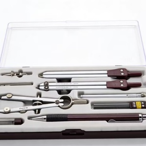 Ensemble de compas mathématiques professionnel de haute qualité, 9 pièces, avec mine pour dessiner des cercles, peinture, examen de mathématiques, ensemble de compas spécial - Product Image 6