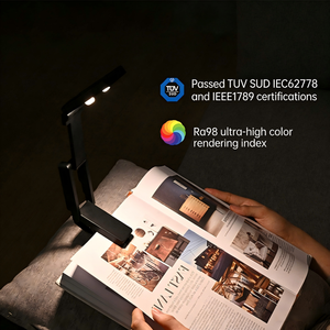 Lampe <span class=keywords><strong>de</strong></span> lecture pliable légère 700 mAh pour clip <span class=keywords><strong>de</strong></span> livre, rechargeable par USB, lampe <span class=keywords><strong>de</strong></span> chevet, marque-page lumineux, lampe <span class=keywords><strong>de</strong></span> bureau pratique, Buchlichter - Product Image 2