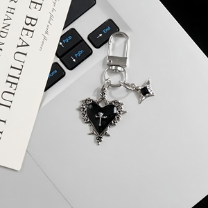 Y2K Metal Keychain <b>Charms</b> Mix Styles Gothic Hollow Cross <b>Butterfly</b> Heart Pendant Keyring Bag Accessories Wholesale Custom Logo - Product Image 5