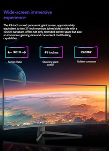 Monitor Panel HVA Lengkung 49" 1500R yang Dapat Disesuaikan, 240Hz, Kontras <span class=keywords><strong>3000</strong></span>:1, FreeSync Premium, Langsung dari Pabrik untuk Bisnis & Gaming - Product Image 5