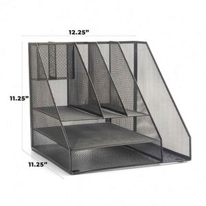 Mesh Metal 7 Compartments Office Desk <b>Organizer</b> Desk Sets <b>File</b> <b>Organizer</b> Metal Mesh <b>File</b> <b>Organizer</b> - Product Image 3