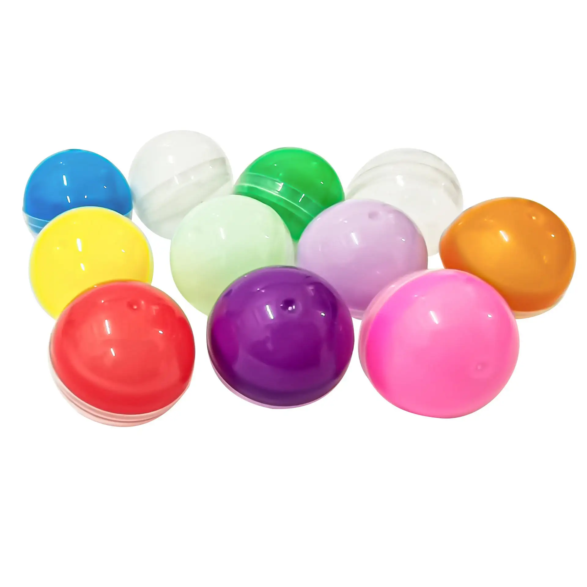 Wholesale hot selling low price promotion of plastic spherical capsules 28mm to 120mm vending machine empty capsules