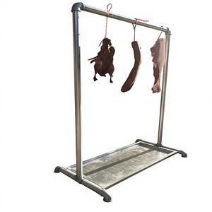 מתקן ייבוש מתכת לבשר, נקניקיות ובשרים מיובשים - מתקן תלייה מתקפל עם עיצוב נגד טפטוף לשימוש במרפסת ובשטח פתוח - Product Image 1