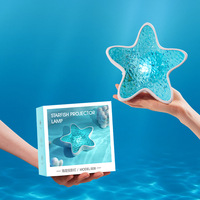 Projecteur d'étoiles de mer, lumière nocturne à ondulations d'eau, lampe d'ambiance bleue océanique pour chambre à coucher, cadeau d'anniversaire romantique
