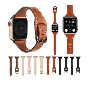 <span class=keywords><strong>Bracelet</strong></span> de montre femme en <span class=keywords><strong>cuir</strong></span> pour <span class=keywords><strong>Apple</strong></span> <span class=keywords><strong>Watch</strong></span> 8 7 49mm 41mm 45mm <span class=keywords><strong>Bracelet</strong></span> fin pour IWatch Series 6 5 4 SE 40mm 44mm Bracelets - Product Image 1