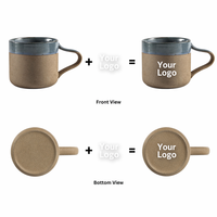 MSH OEM ODM Marque Privée Tasse en Grès Bicolore 270ml 9oz avec Logo Personnalisé pour l'Hôtellerie Professionnelle et le Sourcing Mondial