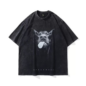 T-shirt vintage distressed con grafica a scheletro e torace, vestibilità ampia, top streetwear da uomo - Product Image 6