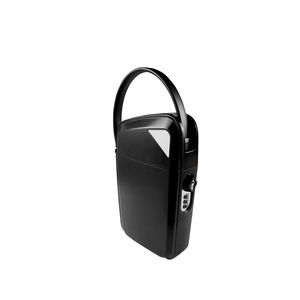 Travel Lock Box Steel and ABS with Zinc Alloy Black Carton TW <strong>Safe</strong> Deposit Box <strong>Double</strong> <strong>Key</strong> Lock Indoor &amp; Outdoor Portable <strong>Safe</strong> - Product Image 6