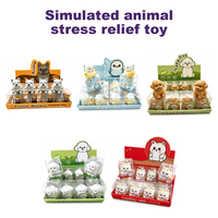 Jouets à presser en forme d'animaux mignons, chat porte-bonheur, chien Teddy, décorations de table animales Kawaii, jouets anti-stress