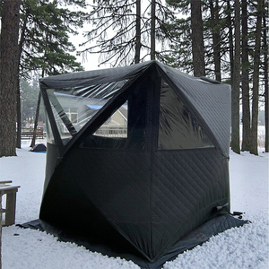 <span class=keywords><strong>Tente</strong></span> de sauna portable d'extérieur Warmfire, une chambre, en tissu Oxford imperméable, triple couche, pour 6 personnes, toutes saisons, camping, chasse, glace - Product Image 4
