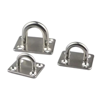 Plaque de fixation carrée en acier inoxydable 304 316, 5 6 8 mm, anneau de sécurité multifonctionnel pour voile, auvent, bateau, accessoires marins