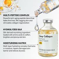 Ampoule intensive au collagène et aux peptides de soie, sérum liquide hydratant pour le visage, blanchissant, raffermissant et anti-rides