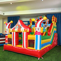 Castillo inflable de gran capacidad de 4m * 6m/5M * 8M para niños con tobogán y área de escalada Material de PVC casa hinchable