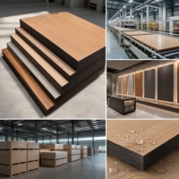 Pannello in Fibra a Media Densità con Impiallacciatura in Legno E1 per Rivestimento Pareti Interne, Resistente all'Umidità