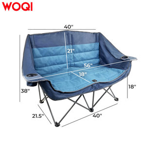 Silla de Camping Plegable Moderna WOQI con Doble Acolchado, Tela Oxford 600D, Sofá de Camping Extra Grande, Portátil, para Exteriores, Soporta <span class=keywords><strong>500</strong></span> Libras, para Playa - Product Image 5