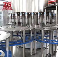 Machine de mise en bouteille de boissons gazeuses, de bière et d'eau entièrement automatique clé en main, 200 ml, 500 ml, moteur à huile, PLC