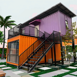 Casa Contenedor Prefabricada <span class=keywords><strong>de</strong></span> Acero <span class=keywords><strong>de</strong></span> Alta Gama, Material <span class=keywords><strong>de</strong></span> Panel Sándwich para Hoteles, Villas, <span class=keywords><strong>Apartamentos</strong></span> en Resorts <span class=keywords><strong>de</strong></span> <span class=keywords><strong>Playa</strong></span> y Montaña, en Oferta - Product Image 1