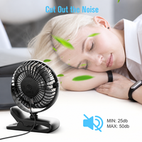 Ventilateur à pince USB, mini ventilateur de bureau portable, silencieux, haute vitesse, ventilateur électrique de refroidissement pour bureau, maison, dortoir, lit