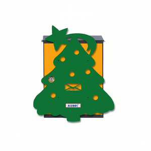 Boîte aux lettres de Noël ALUBOX, décoration festive d'extérieur avec porte-clés - Product Image 2