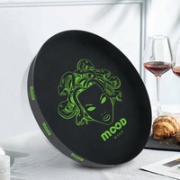 Porte-logo personnalisé Plateau de service pour bar Plateau de service pour verre à liqueur en plastique antidérapant