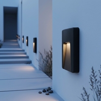 Lampe d'escalier extérieure IP65 en plastique, éclairage LED pour marches d'escalier, éclairage extérieur pour marches d'escalier, luminaire mural extérieur