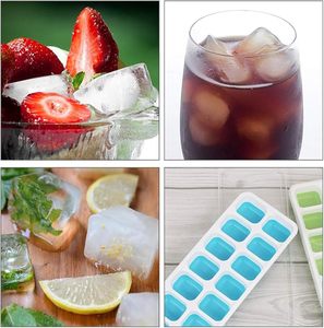 Silicone <span class=keywords><strong>Ice</strong></span> <span class=keywords><strong>Cube</strong></span> Tray với nắp BPA free rò rỉ bằng chứng Stackable container cho tủ đông hoàn hảo hình khối dễ dàng phát hành - Product Image 4