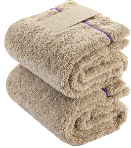 Serviette à cheveux en velours corail double, séchage rapide, tricotée, épaisse et absorbante, pour la plage et les soins capillaires - Product Image 1