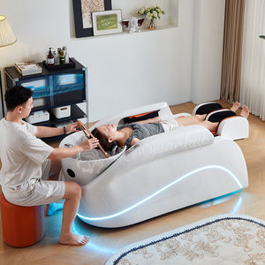 Cama de Lujo para Lavado de Cabello en Salón, Tratamiento Facial, Masajeador Eléctrico Automático de Cuerpo Completo con Calor para Espalda, Lavabo de Cerámica, <span class=keywords><strong>Spa</strong></span> Capilar - Product Image 5