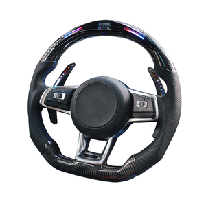 Volante de carreras personalizado LED RPM para <span class=keywords><strong>VW</strong></span> Golf 7 MK7 Mk7.5 GTI Scirocco Polo GTS <span class=keywords><strong>R</strong></span> <span class=keywords><strong>Line</strong></span> 2014-2017 Forge de fibra de carbono - Product Image 2