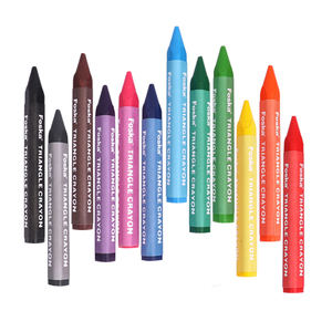 Foska naturale Eco Friendly 12 colori brillanti pastelli a cera di grasso da colorare senza pastelli per bambini di 2-4 anni con scatola di colore - Product Image 1