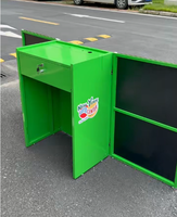 Comptoir promotionnel portable d'extérieur avec parasol, stand pliable en métal personnalisé pour la publicité de jus et de limonade