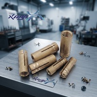 Cheville de fixation en laiton à enfoncer, capacité 100 lb, filetage M8, diamètre M5-M16, pour applications sur cloisons sèches et bois