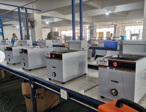 2024 Ventas CALIENTES productsGas freidora profunda de acero de pie cocina Hotel freidora profunda chips máquina de pollo 1-Tanque 1-cesta Freidora de Gas - Product Image 5