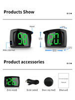 Speedometer Digital GPS Mobil Universal HUD OLED Layar 4.3 Inci Pengukur Kecepatan Mengemudi