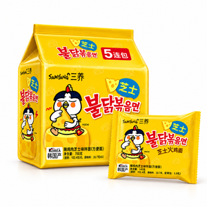 <span class=keywords><strong>Ramen</strong></span> Coreano con Sabor a Queso Buldak, 140g x 5 Paquetes, Fideos Instantáneos Picantes con Pollo Salteado para Fiestas en Casa, Campamentos, Venta al por Mayor - Product Image 1