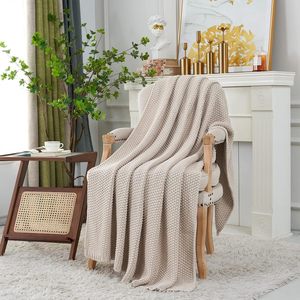 OEKO-TEX Trang Trí Nội Thất Sofa Bộ Đồ Giường Rắn Chunky Cotton Dệt Kim Ném Chăn - Product Image 2