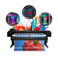 Impresora UV de Gran Formato 1.8/3.2m, Impresoras UV LED de Rollo a Rollo para Plotter, Cuero, Adhesivos, Lona, Impresión Digital