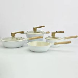 Sartén <span class=keywords><strong>Antiadherente</strong></span> de Aluminio Phisma con Mango de Madera y Tapa de Vidrio, Revestimiento Cerámico, Base de Inducción Ecológica - Product Image 1