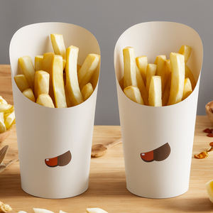 Logotipo impreso personalizado, embalaje desechable para llevar, soporte para patatas fritas, cartón, helado, huevo, gofres, vaso <span class=keywords><strong>de</strong></span> papel - Product Image 3
