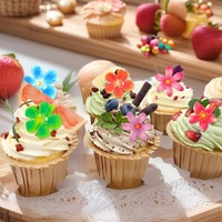 Kertas Beras Ketan Motif Bunga 76 Lembar untuk Hotel, DIY Hiasan Kue, Dekorasi Kue Panggang, Kertas Wafer Food-Grade, Dekorasi Dessert
