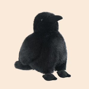Vente en gros usine : Peluche Corbeau Noir Réaliste, Douce et Rembourrée, Coussin de Sommeil pour Enfants, Cadeau, Peluche pour Machine à Pinces - Product Image 2