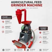 Broyeur d'aliments pour animaux de ferme, moulin à marteaux auto-amorçant 500 kg/h