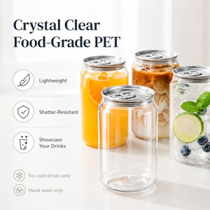 Latas de Plástico PET Vacías para Bebidas, Cerveza, Jugos, Transparentes, Botellas de Plástico - Product Image 3
