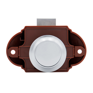 Serrure de meuble pour caravane S6214B, grande serrure à bouton poussoir <span class=keywords><strong>marron</strong></span> pour camping-car - Product Image 1
