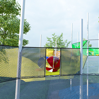 Filet d'escalade multicolore personnalisé pour parc d'aventure, équipement de terrain de jeu pour enfants avec zone de football pour parc d'attractions