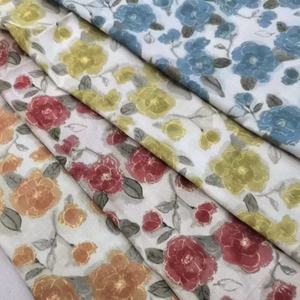 Desain bunga besar nyaman gaya tradisional kain katun lembut Jacquard metalik untuk anak perempuan pakaian tekstil rumah wanita - Product Image 1