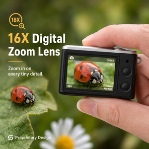 Mini Videocamera Tascabile 1080P HD per Viaggi, Zoom 16X, Schermo IPS, Leggera, Piccola Videocamera Digitale per Hobby all'Aperto - Product Image 2
