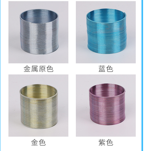 Custom Attractive Kids Colorful Rainbow Spring Relief Stress Super Bracelet Kinetic Educational <strong>Metal</strong> Walking Magic Spring Toy