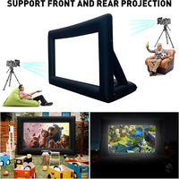 Écran de cinéma gonflable commercial de 14 pieds et 16 pieds, écran de projection avant et arrière imperméable pour événements et location, vente en gros